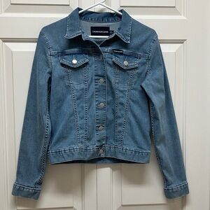 Calvin Klein jeans denim stretch cropped jacket, light blue, size S